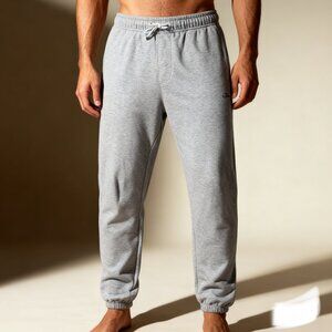 Quiksilver Joggers Size L Light Gray Fleece Drawstring Sweatpants